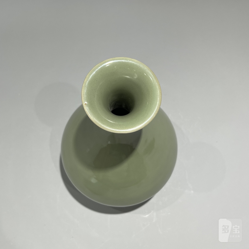 明代 龙泉窑梅子青釉玉壶春瓶 - 图10